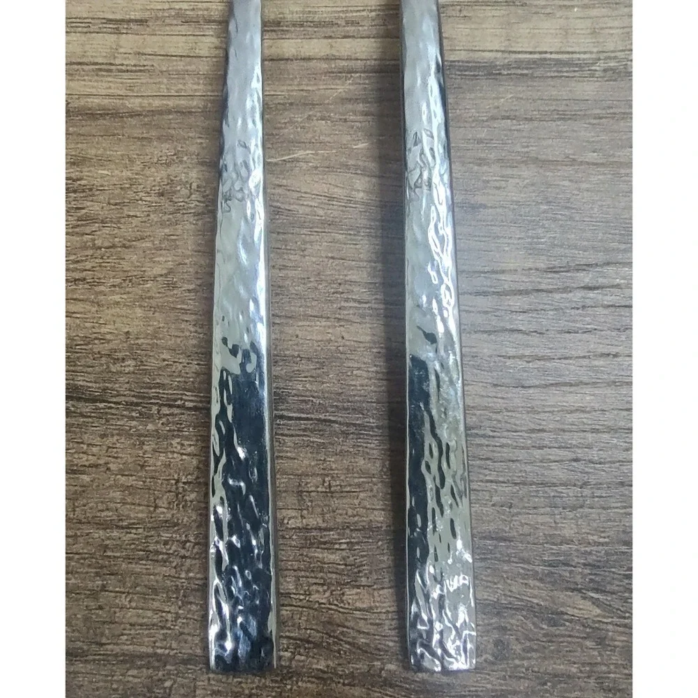 Cambridge INSPIRE Hammered Stainless Flatware Lot Of 2 Salad Forks